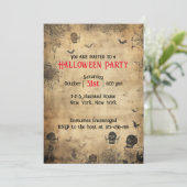 Invitation Costume d'Halloween Vintage adulte (Debout devant)