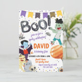 Invitation Costume Éffrayant de la fête Anniversaire de enfan (Debout devant)