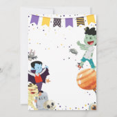 Invitation Costume Éffrayant de la fête Anniversaire de enfan (Dos)