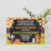 Invitation Costume Éffrayant pour les enfants d'Halloween (Debout devant)