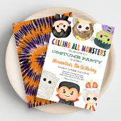 Invitation Costume effrayant pour un anniversaire Halloween