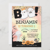 Invitation Costume enfant Halloween 1er anniversaire fête (Devant)