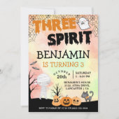 Invitation Costume enfant Halloween 3e fête d'anniversaire (Devant)