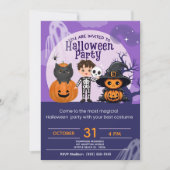 Invitation Costume Enfants mignonne Halloween Party (Devant)