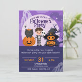Invitation Costume Enfants mignonne Halloween Party (Debout devant)