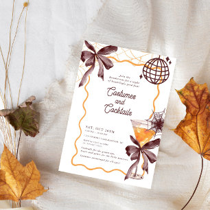 Invitation Costume et cocktails pour adultes Fête d'Halloween