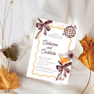 Invitation Costume et cocktails pour adultes Fête d'Halloween