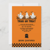 Invitation Costume Fantôme Trick ou Traiter la fête d'Hallowe (Devant)