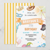 Invitation Costume fête pour enfants Neutral habiller Anniver (Devant / Derrière)