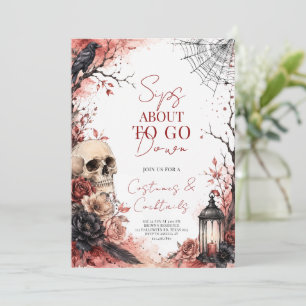 Invitation Costume gothique aquarelle pour soirée Halloween