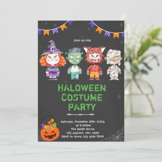 Invitation costume Halloween (Debout devant)