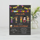 Invitation Costume Halloween Anniversaire Fête Enfant Trick T (Debout devant)