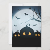 Invitation Costume Halloween fête avec citrouilles en éffraya (Dos)
