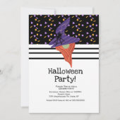 Invitation Costume Halloween Party Gnome Doodles Confetti (Devant)