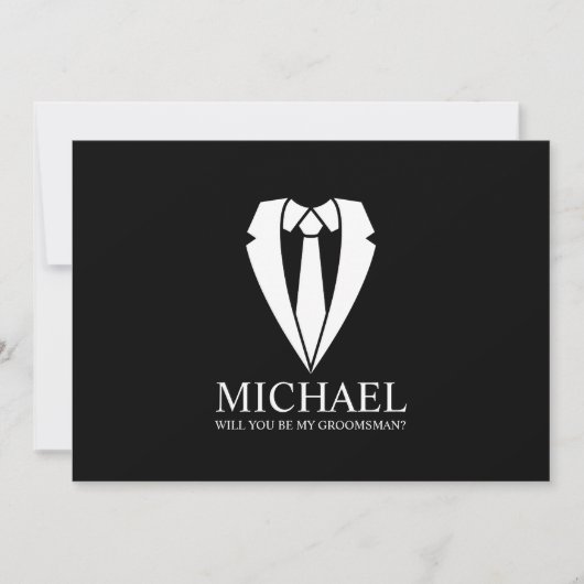 Invitation Costume Mariage noir - Proposition de fabricant de (Devant)
