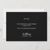 Invitation Costume Mariage noir - Proposition de fabricant de (Dos)