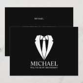 Invitation Costume Mariage noir - Proposition de fabricant de (Devant / Derrière)