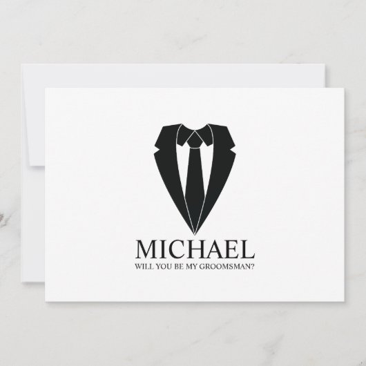 Invitation Costume Mariage noir - Proposition de fabricant de (Devant)