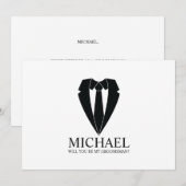 Invitation Costume Mariage noir - Proposition de fabricant de (Devant / Derrière)