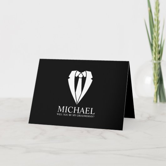 Invitation Costume Mariage noir - Proposition de fabricant de (Devant)