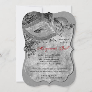 Invitation Costume Mascarade Argent Mascarade Masque Masque P