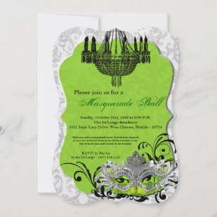 Invitation Costume Mascarade de boule de chaux Mascarade Hall
