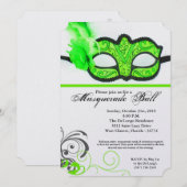 Invitation Costume Mascarade de boule de chaux Mascarade Hall (Devant / Derrière)