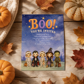 Invitation Costume mignon pour enfant pour une fête d'Hallowe