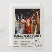Invitation Costume minimaliste Fantôme tendance Halloween Par (Devant)