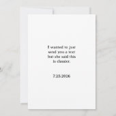 Invitation Costume Noir Drôle Vous Serez Ma Proposition Groom (Dos)