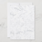 Invitation Costume noir et blanc marbre chic Sweet 16 (Dos)