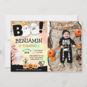 Invitation Costume pour enfants d'Halloween 1ère fête d'anniv (Devant)