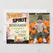 Invitation Costume pour enfants d'Halloween 3ème anniversaire (Devant)