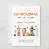 Invitation Costume pour enfants d'Halloween fête d'anniversai (Devant)