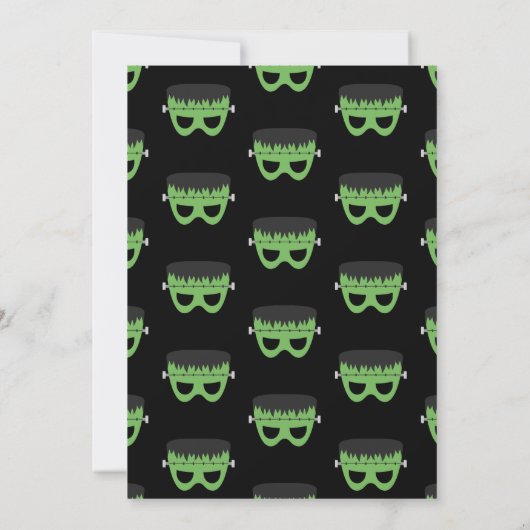 Invitation costume pour enfants fête frankenstein halloween (Dos)