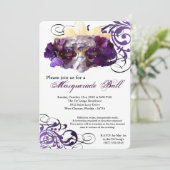 Invitation Costume pourpre Halloween de masque de mascarade (Debout devant)