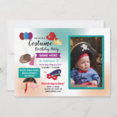 Invitation Costume Robe fantaisie Anniversaire Photo (Devant)
