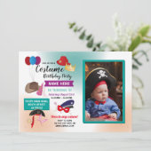 Invitation Costume Robe fantaisie Anniversaire Photo (Debout devant)