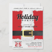 Invitation Costume Santa Claus Rouge & Blanc Noël (Devant)