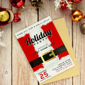 Invitation Costume Santa Claus Rouge & Blanc Noël