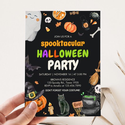 Invitation Costume Spooktacular Cute Kids Halloween Party