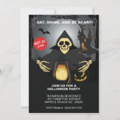 Invitation Costume squelette Fête d'Halloween (Devant)