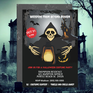 Invitation Costume squelette Fête d'Halloween