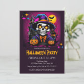 Invitation Costume squelette hanté Fête d'Halloween (Debout devant)