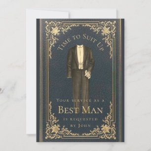 Invitation Costume Vintage C'est L'heure Meilleur Témoin Prop