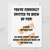 Invitation Costumes & Cauldrons Fête d'Halloween (Dos)