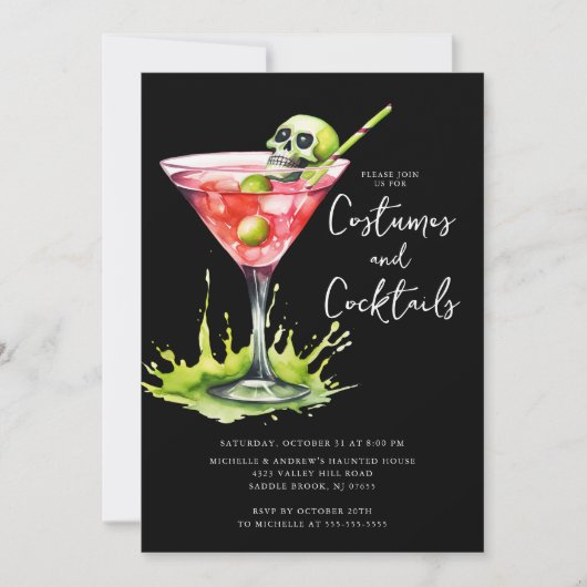 Invitation Costumes & Cocktail Halloween Party (Devant)