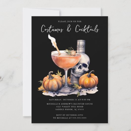 Invitation Costumes & Cocktail Halloween Party (Devant)