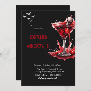 Invitation Costumes & Cocktail Peau adulte Halloween Party