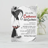 Invitation Costumes & Cocktails Adulte Halloween Gothique Par (Debout devant)
